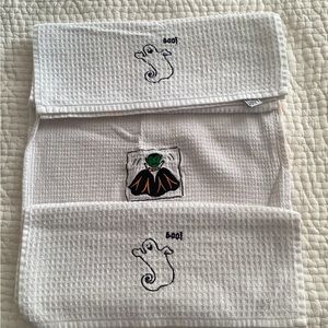 3 Halloween hand/dish towels